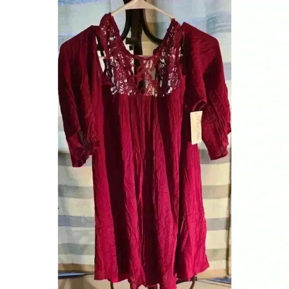 Women's The Pink Lily Boutique Dress,‎ Size S, Burgundy